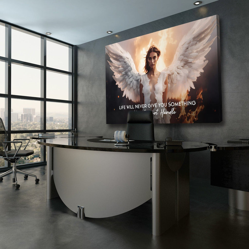 Angelic Resilience - Life Will Never Give You Wall Art, alternate artwork view by Impaktiv