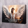 Angelic Resilience - Life Will Never Give You Wall Art, resilience motivational wall art by Impaktiv