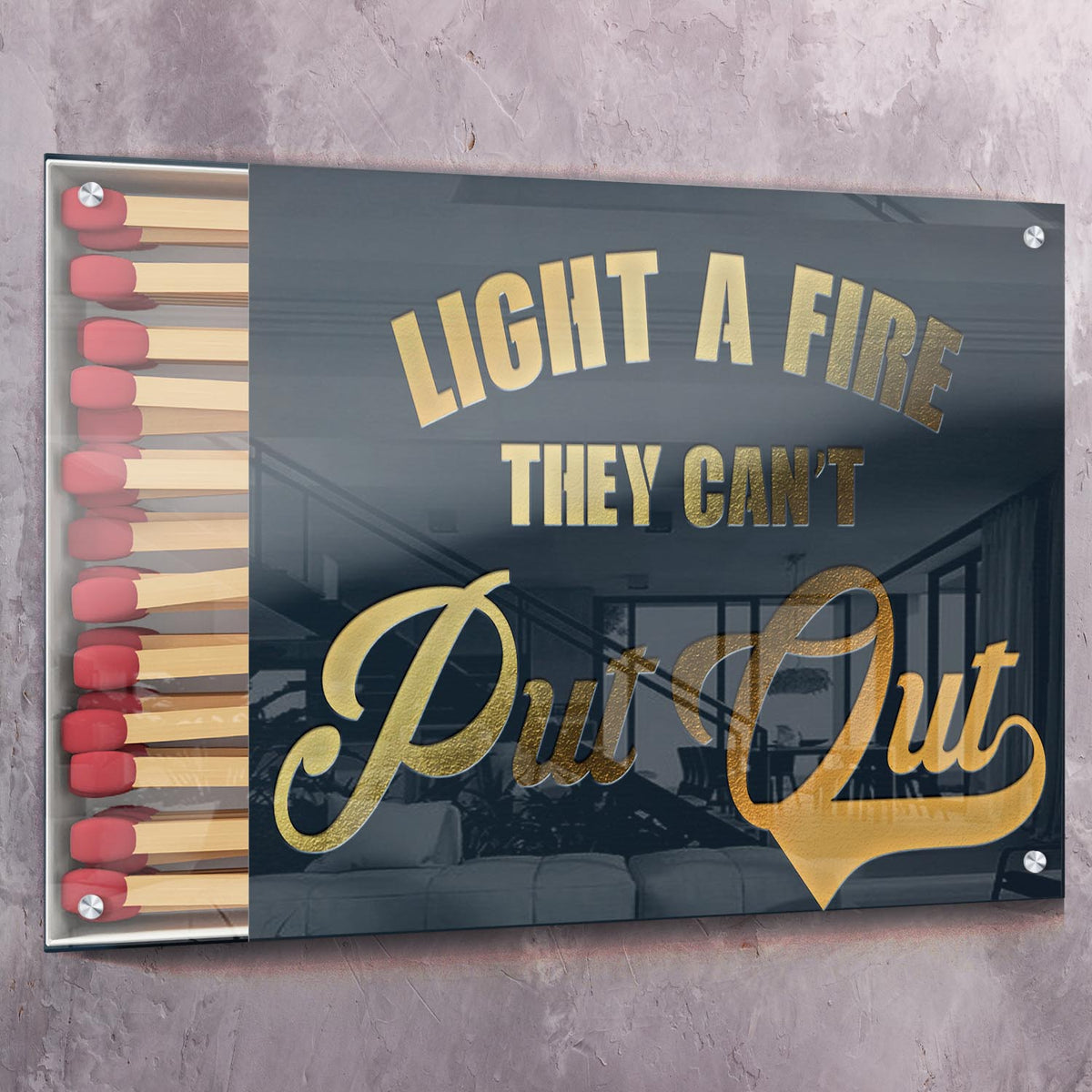 Light A Fire Motivational Wall Art, alternate view by Impaktiv