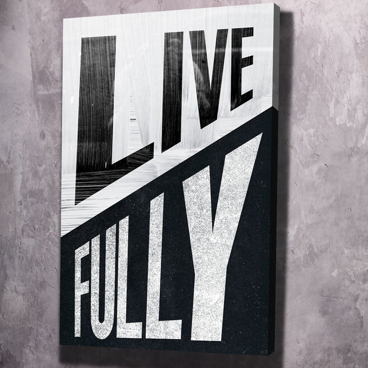 Live Fully Wall Art | Inspirational Wall Art Motivational Wall Art Quotes Office Art | Impaktiv Exclusive Canvas Art Portrait