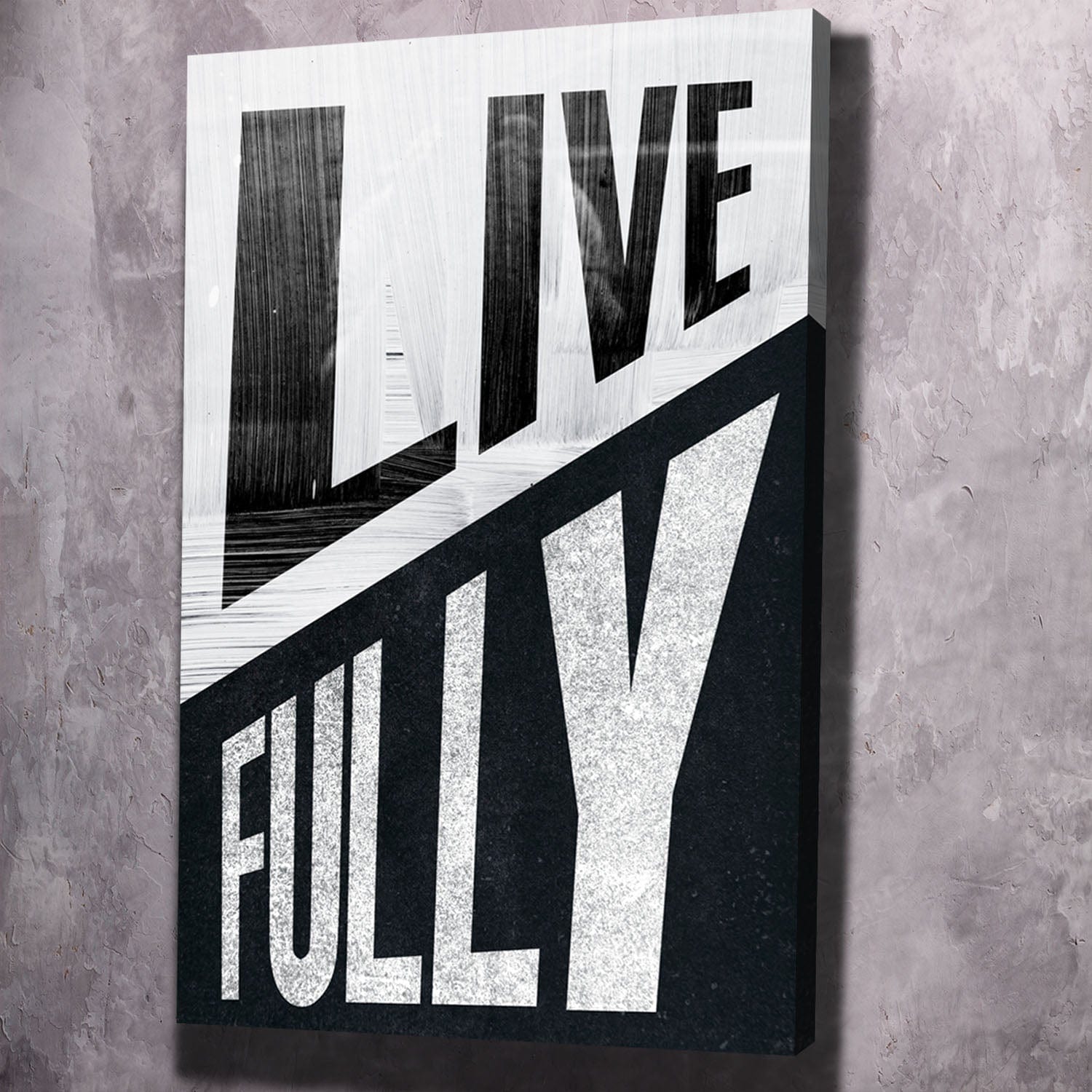 Live Fully Wall Art | Inspirational Wall Art Motivational Wall Art Quotes Office Art | Impaktiv Exclusive Canvas Art Portrait