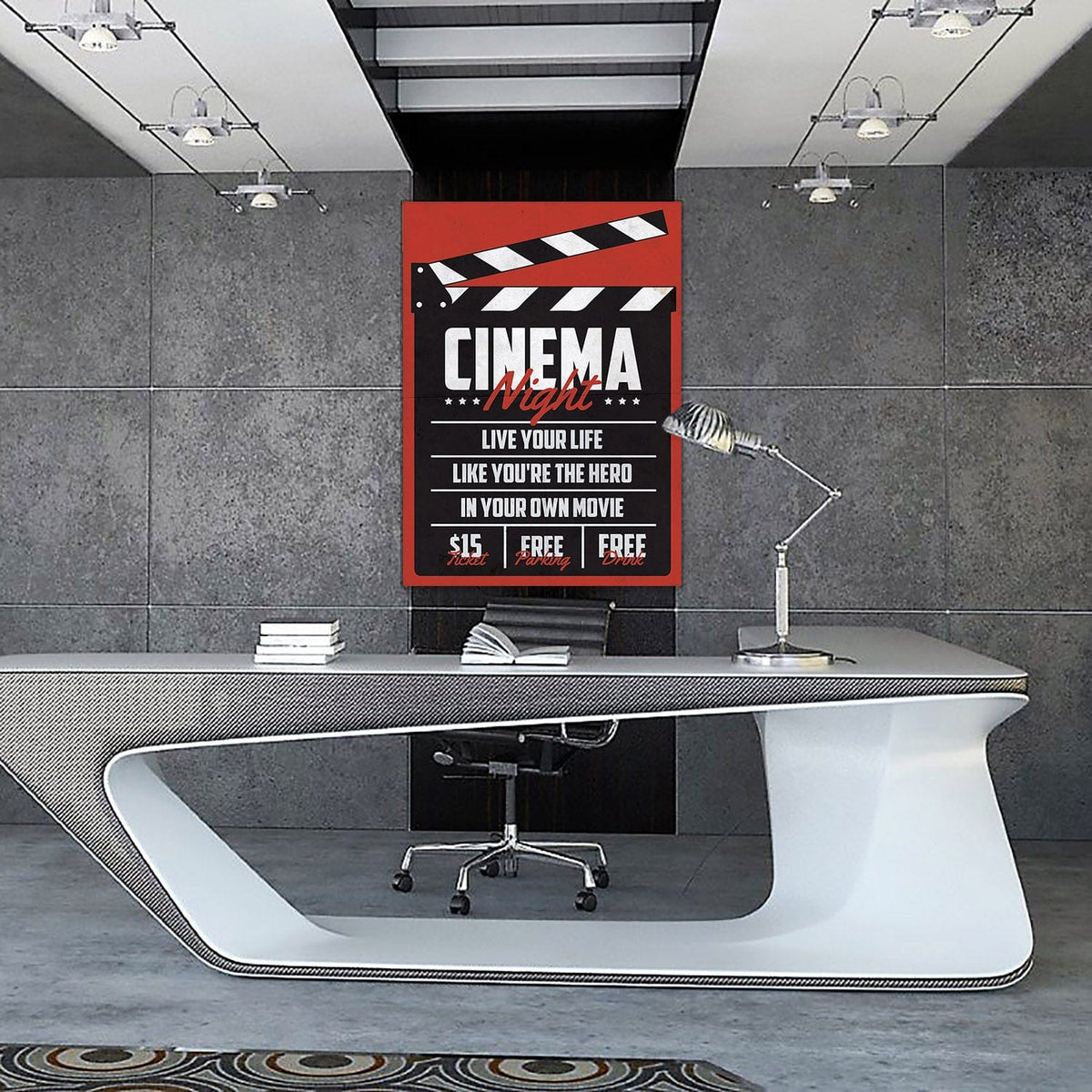 Live Your Life Like You're The Hero Self Belief Wall Art, alternate view by Impaktiv