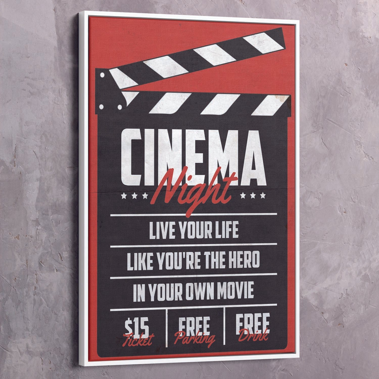 Live Your Life Like You're The Hero Art Wall Art | Inspirational Wall Art Motivational Wall Art Quotes Office Art | Impaktiv Exclusive Canvas Art Portrait