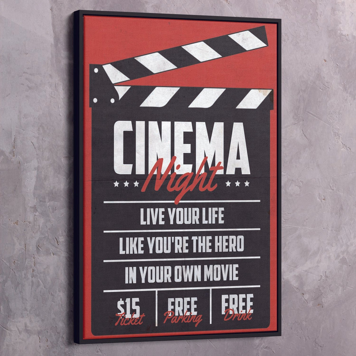 Live Your Life Like You're The Hero Self Belief Wall Art, alternate view by Impaktiv