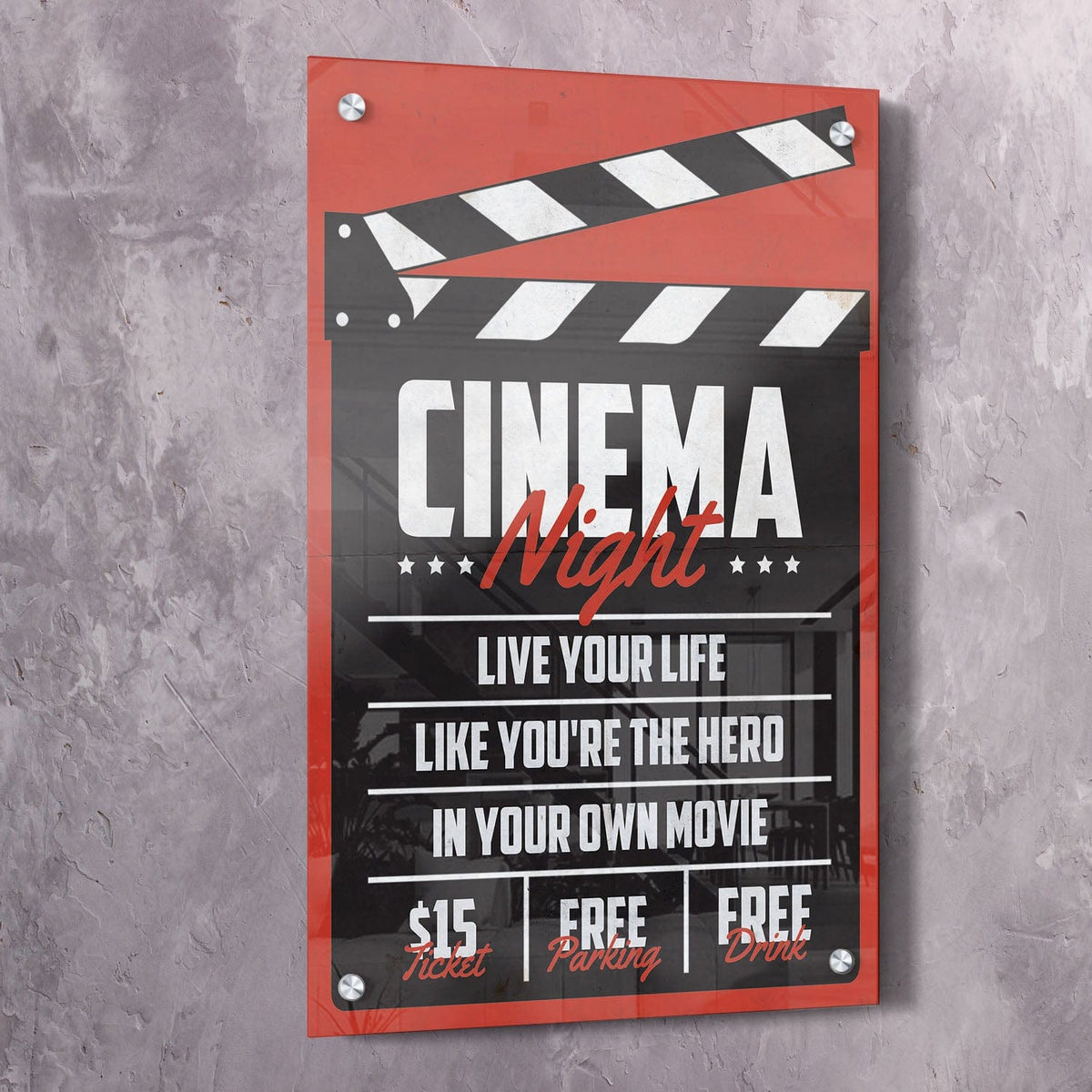 Live Your Life Like You're The Hero Self Belief Wall Art, alternate view by Impaktiv