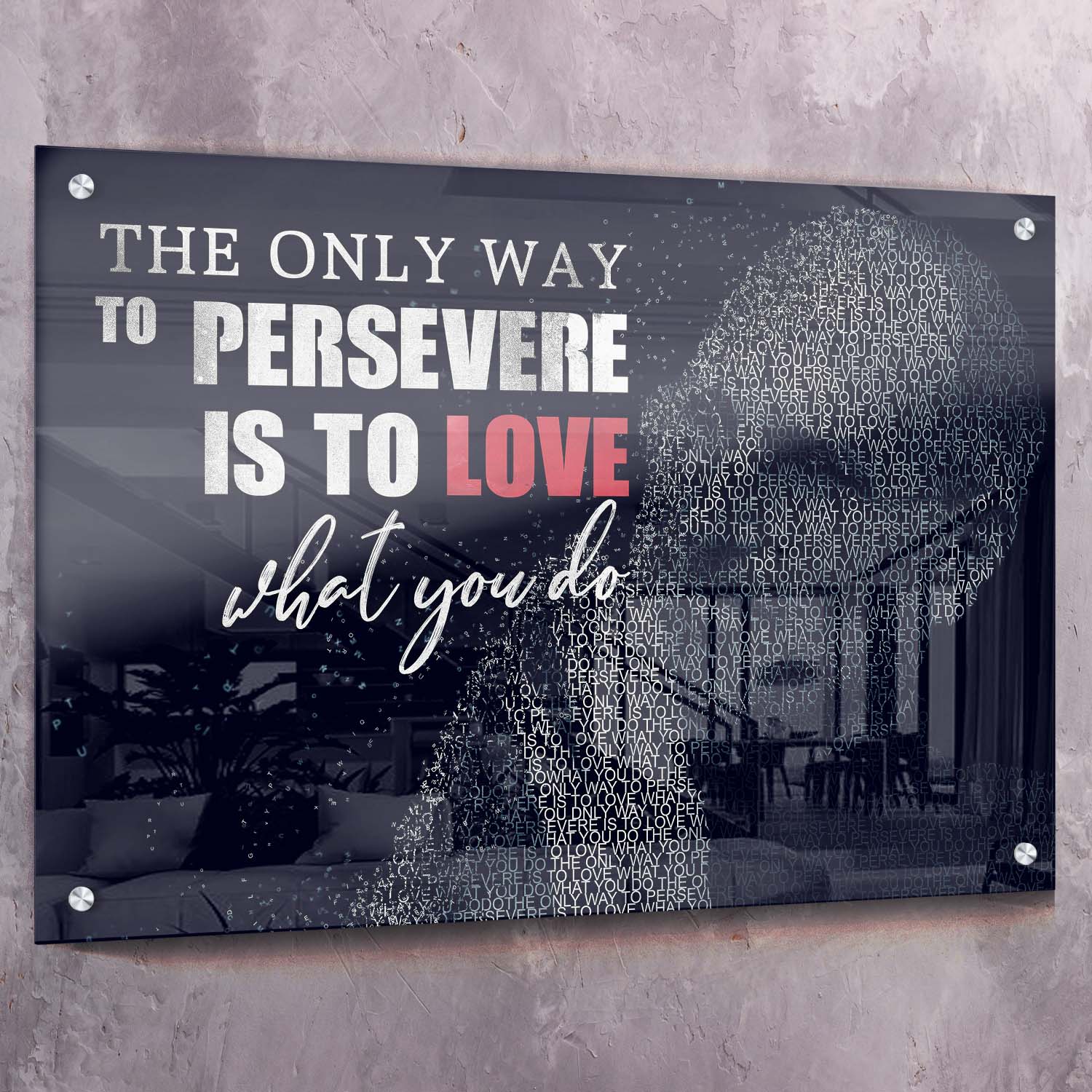 Love what you do - Steve Jobs Wall Art | Inspirational Wall Art Motivational Wall Art Quotes Office Art | Impaktiv Exclusive Canvas Art Landscape