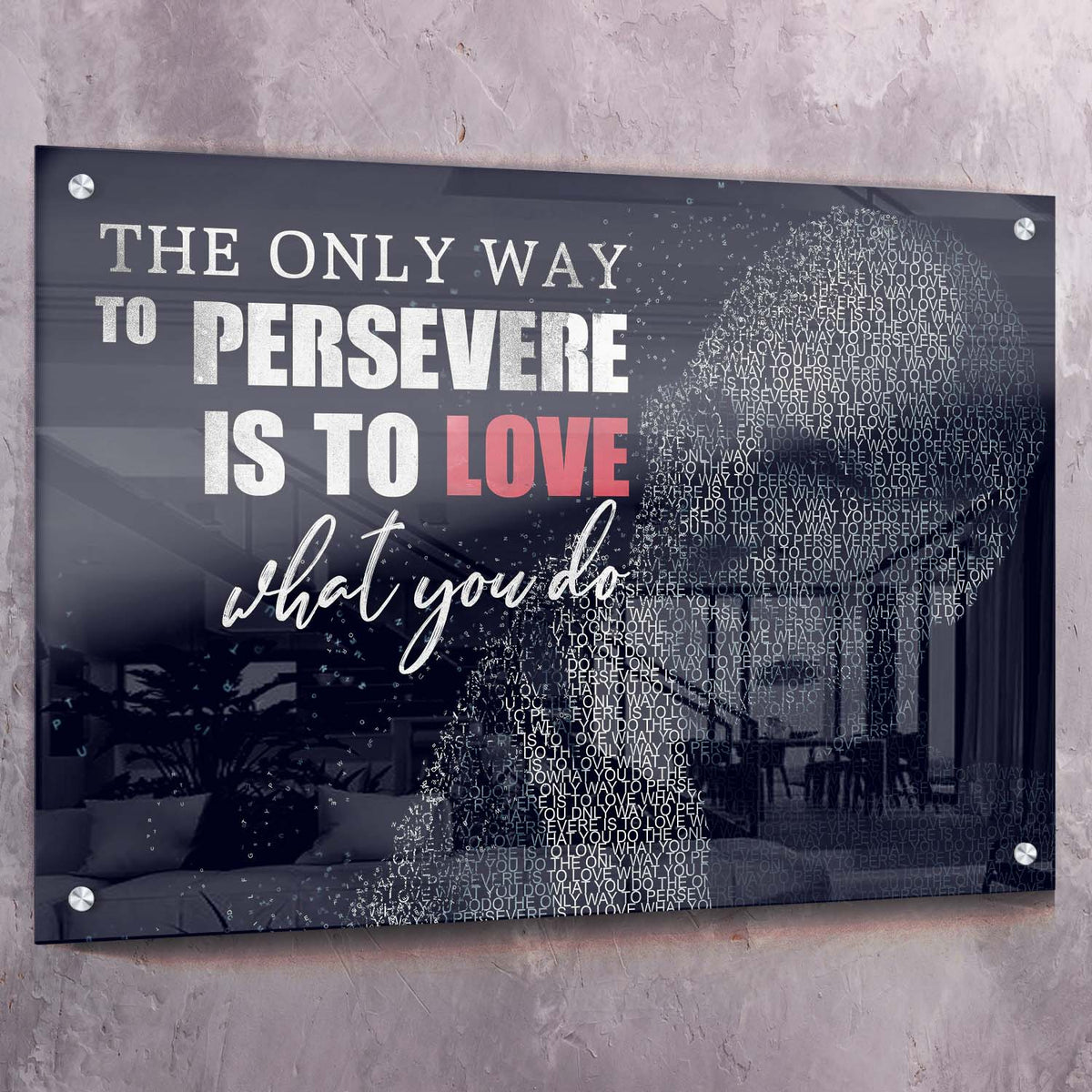 Love what you do - Steve Jobs Entrepreneur Wall Art, alternate view by Impaktiv