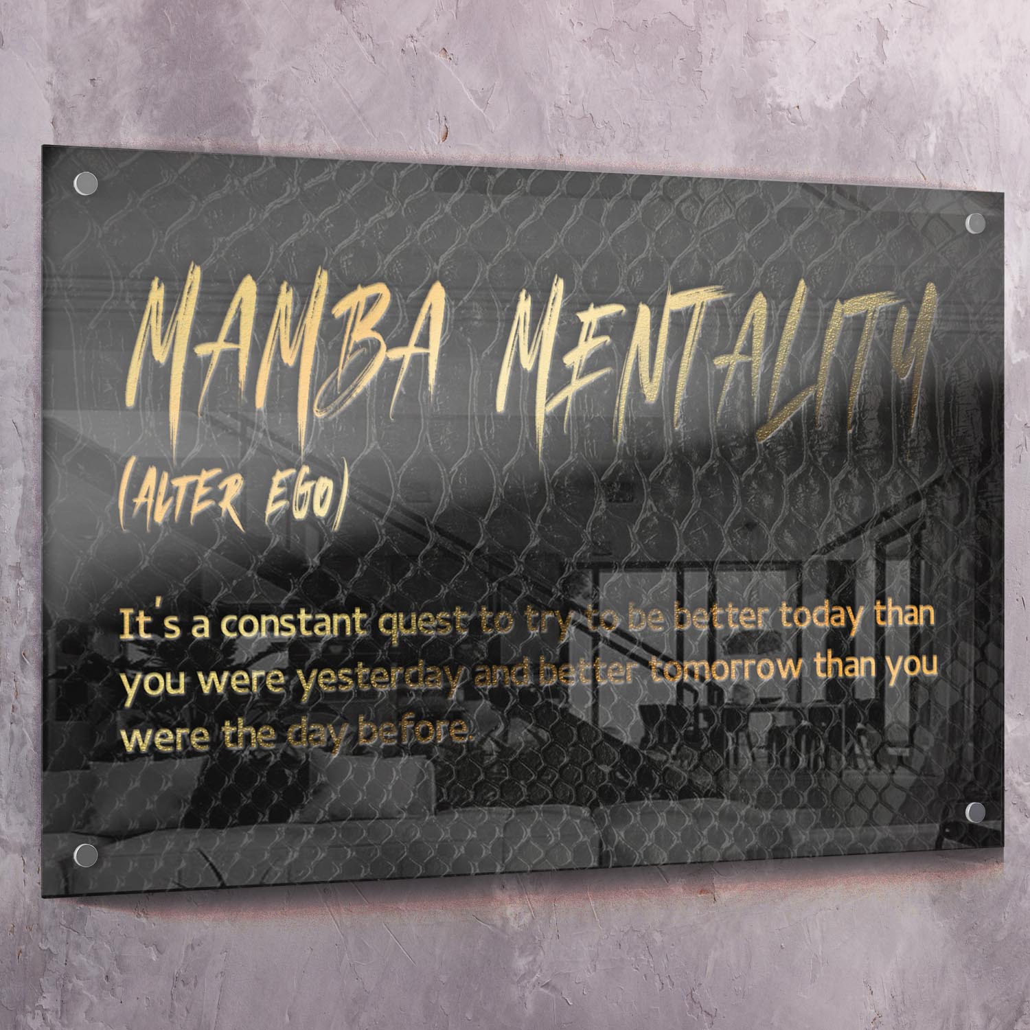 Mamba Mentality (Alter Ego) - Kobe Bryant Inspired Wall Art | Inspirational Wall Art Motivational Wall Art Quotes Office Art | Impaktiv Exclusive Canvas Art Landscape