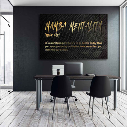 Mamba Mentality (Alter Ego) - Kobe Bryant Inspired Wall Art | Inspirational Wall Art Motivational Wall Art Quotes Office Art | Impaktiv Exclusive Canvas Art Landscape