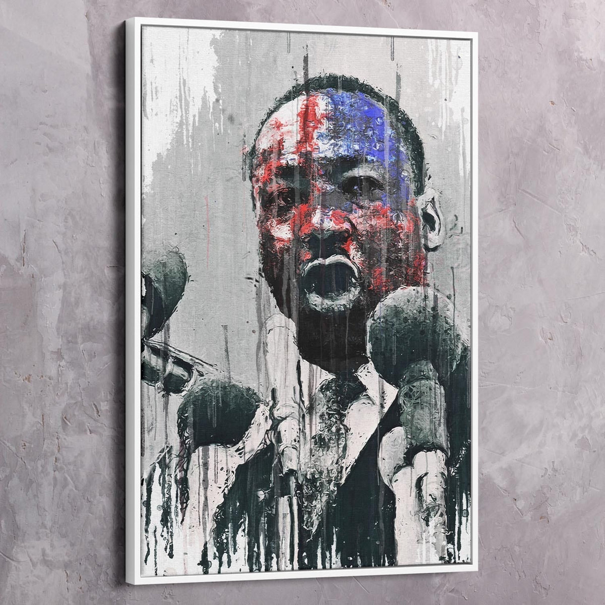 Martin Luther King American Flag Purpose Wall Art, alternate artwork view by Impaktiv