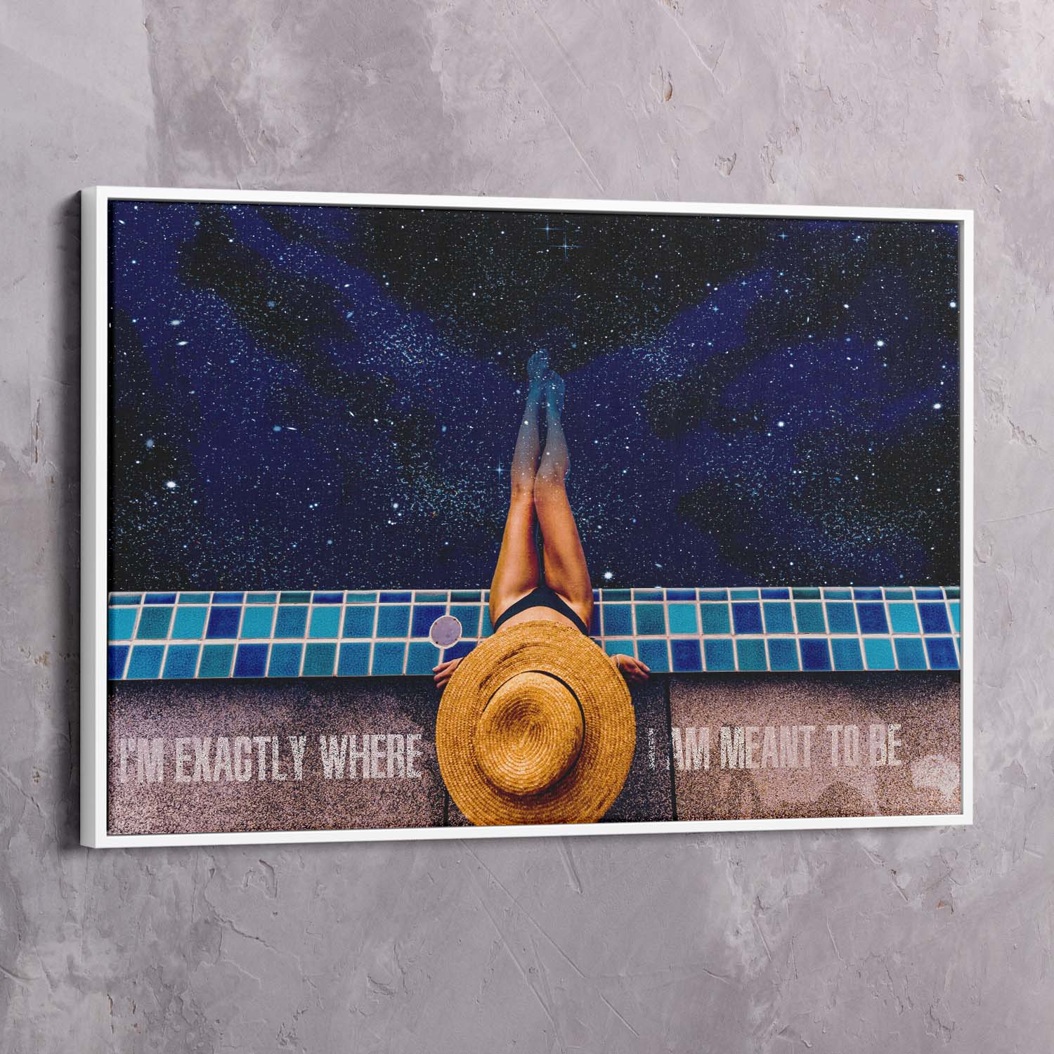 Meant To Be Star Pool Wall Art | Inspirational Wall Art Motivational Wall Art Quotes Office Art | Impaktiv Exclusive Canvas Art Landscape