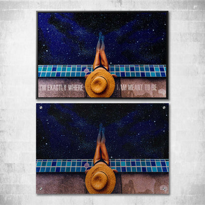 Meant To Be Star Pool Wall Art | Inspirational Wall Art Motivational Wall Art Quotes Office Art | Impaktiv Exclusive Canvas Art Landscape