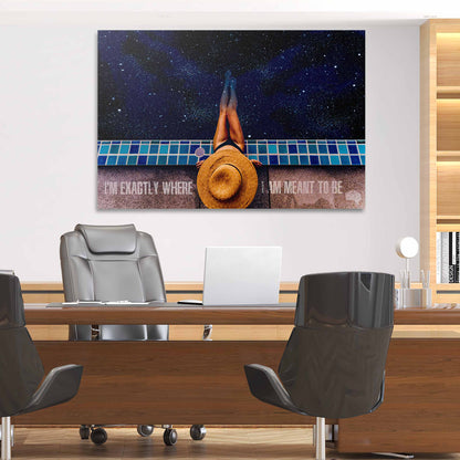 Meant To Be Star Pool Wall Art | Inspirational Wall Art Motivational Wall Art Quotes Office Art | Impaktiv Exclusive Canvas Art Landscape