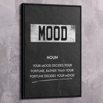 Mood Meaning Wall Art | Inspirational Wall Art Motivational Wall Art Quotes Office Art | Impaktiv Exclusive Canvas Art Portrait