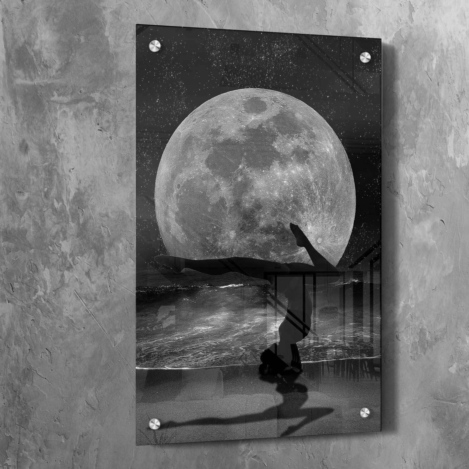 Moon Beauty Wall Art | Inspirational Wall Art Motivational Wall Art Quotes Office Art | Impaktiv Exclusive Canvas Art Portrait