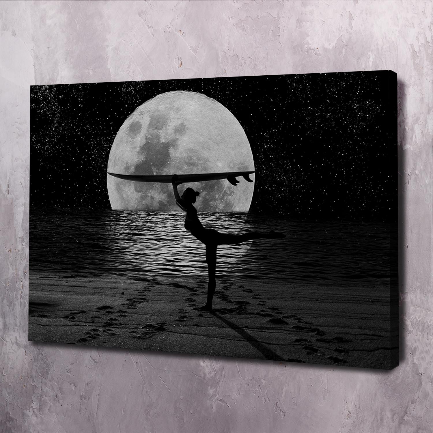Moon Beauty Wall Art | Inspirational Wall Art Motivational Wall Art Quotes Office Art | Impaktiv Exclusive Canvas Art Landscape