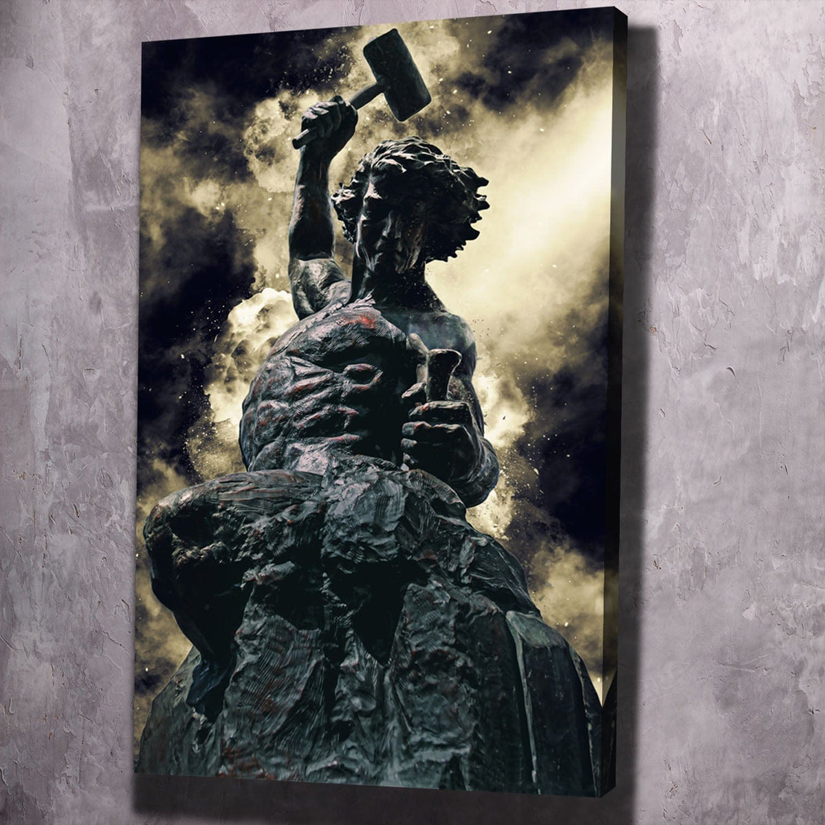 Struggles Shape You - Self Made Man Statue Wall Art, alternate view by Impaktiv
