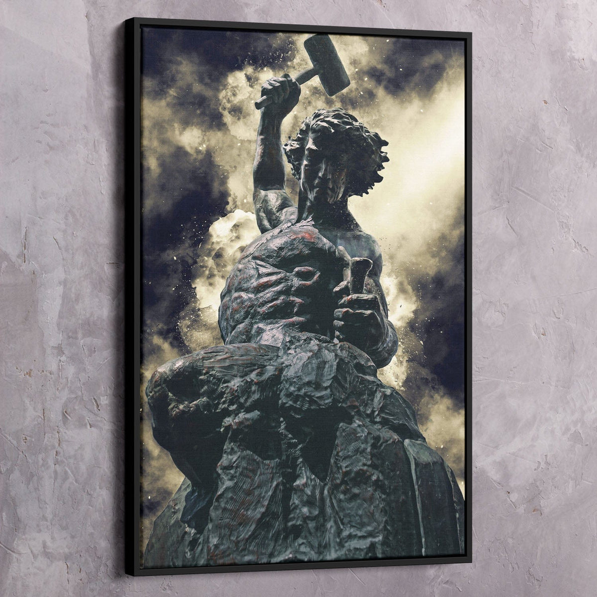 Struggles Shape You - Self Made Man Statue Wall Art, alternate view by Impaktiv