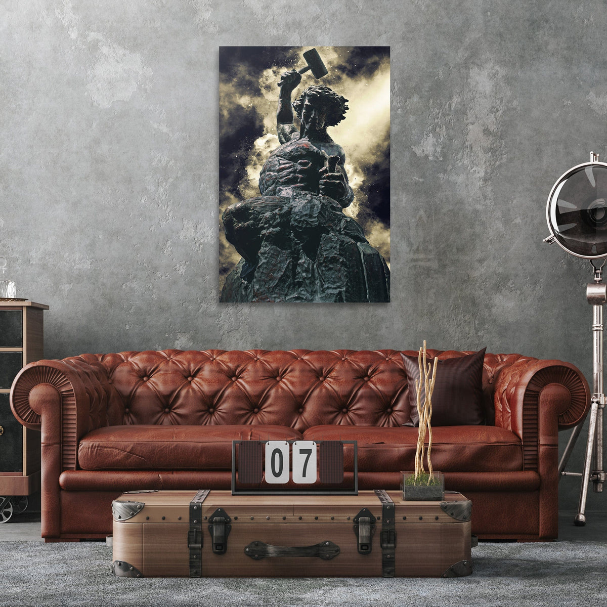 Struggles Shape You - Self Made Man Statue Wall Art, alternate view by Impaktiv