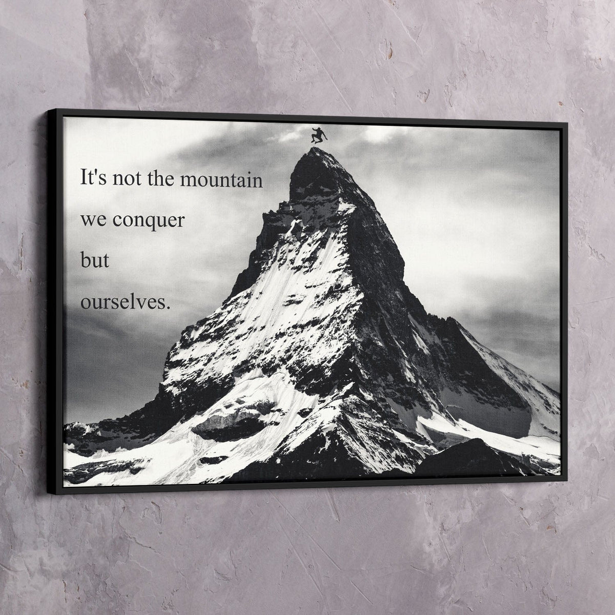 Mountain Conquer Motivational Wall Art, alternate view by Impaktiv