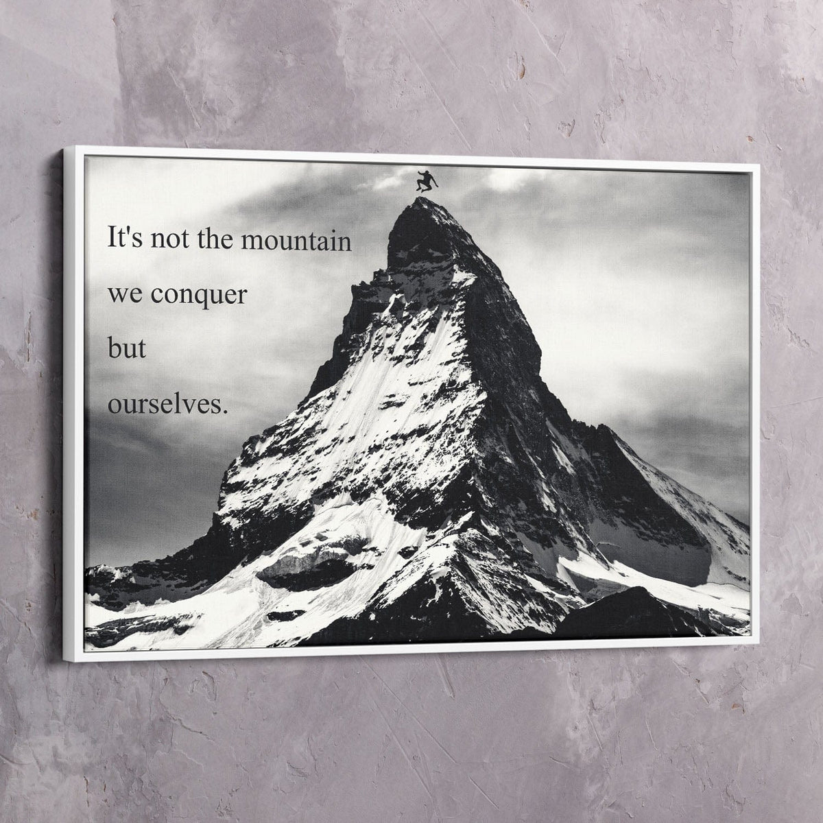 Mountain Conquer Motivational Wall Art, alternate artwork view by Impaktiv
