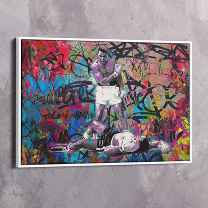 Muhammad Ali Graffiti Art | Inspirational Wall Art | Impaktiv Canvas Art Landscape