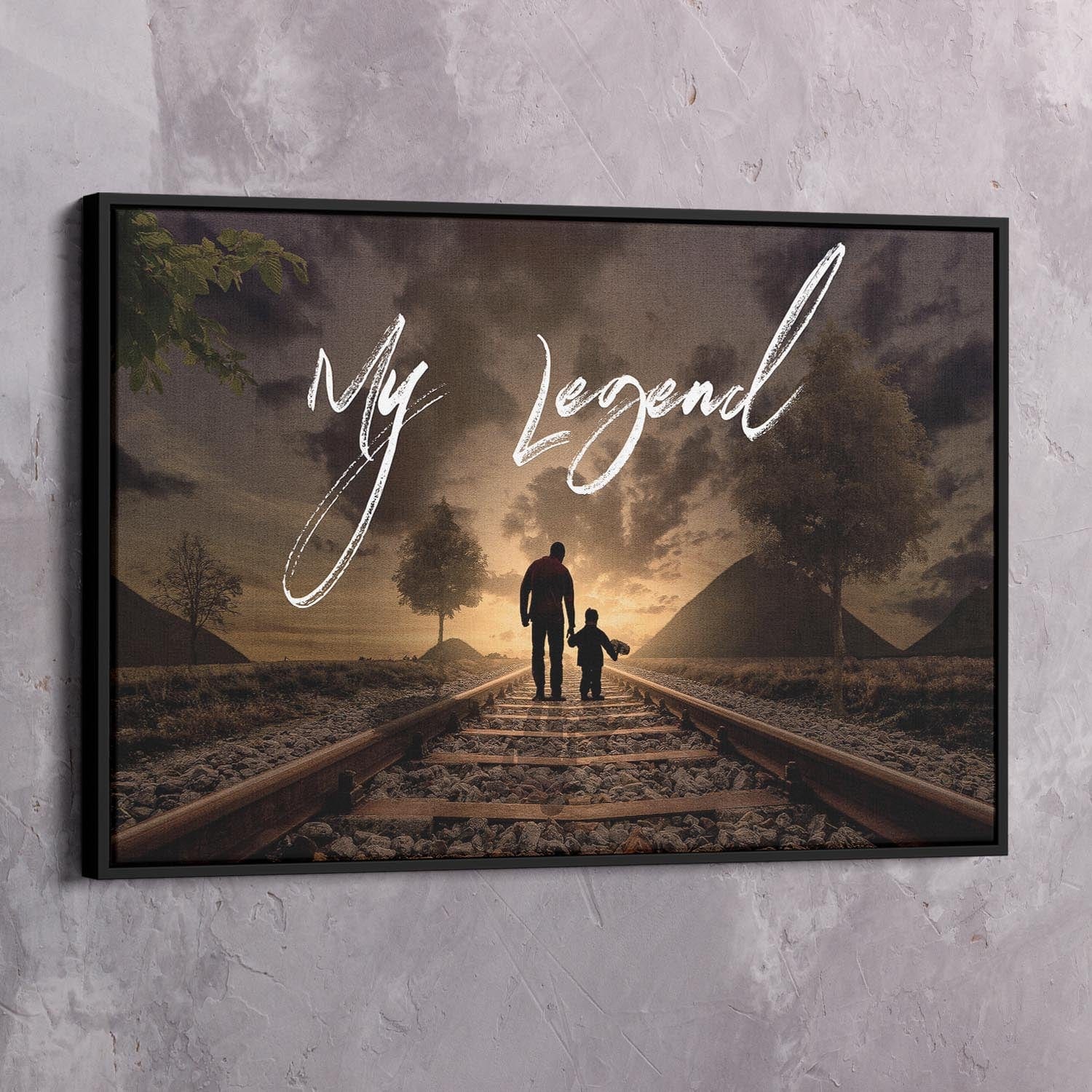 My Legend Father Gift Wall Art | Inspirational Wall Art Motivational Wall Art Quotes Office Art | Impaktiv Exclusive Canvas Art Landscape