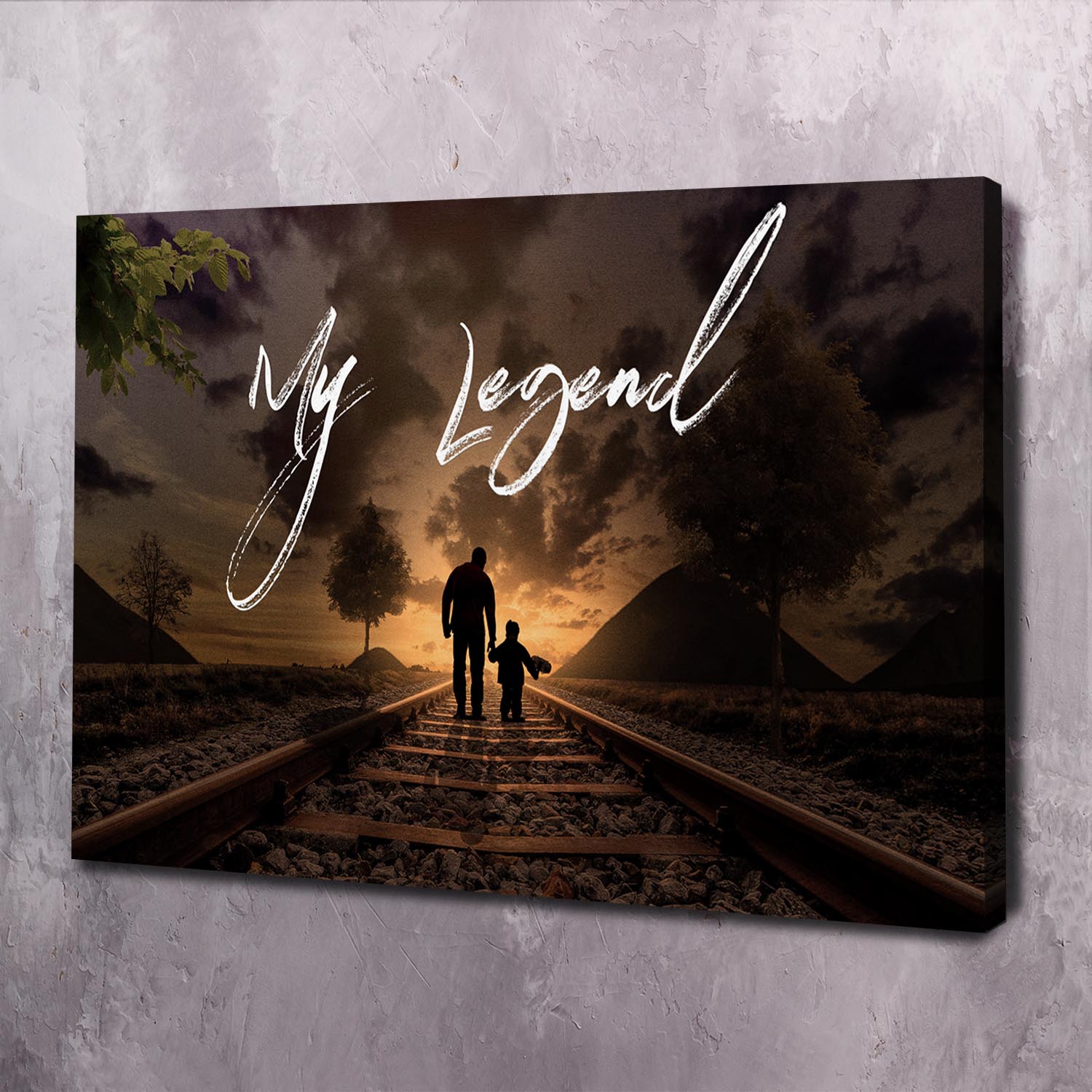 My Legend Father Gift Wall Art | Inspirational Wall Art Motivational Wall Art Quotes Office Art | Impaktiv Exclusive Canvas Art Landscape