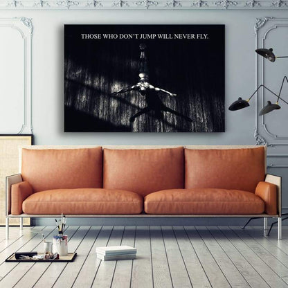 Never Fly Wall Art | Inspirational Wall Art Motivational Wall Art Quotes Office Art | Impaktiv Exclusive Canvas Art Landscape