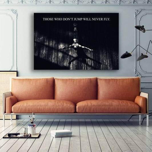 Never Fly Wall Art | Inspirational Wall Art Motivational Wall Art Quotes Office Art | Impaktiv Exclusive Canvas Art Landscape