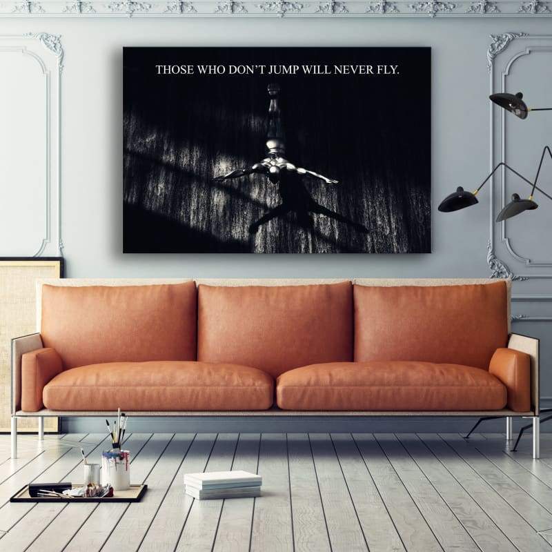 Never Fly Motivational Wall Art, alternate artwork view by Impaktiv