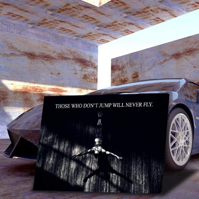 Never Fly Motivational Wall Art, alternate view by Impaktiv