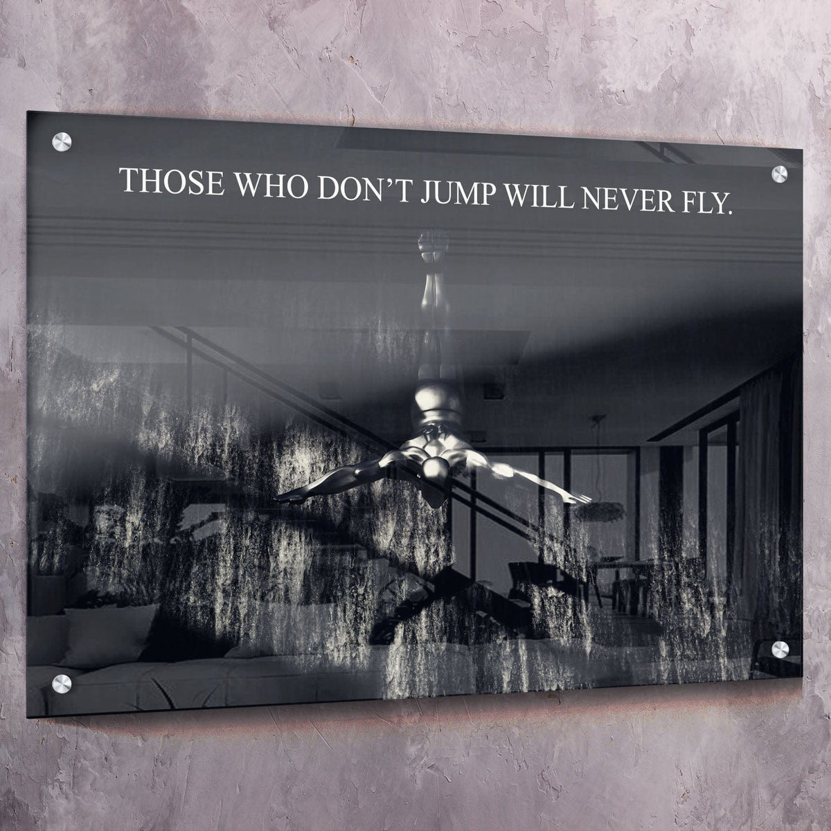 Never Fly Motivational Wall Art, alternate view by Impaktiv