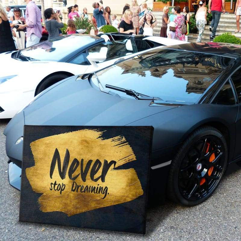 Never Stop Dreaming Motivational Wall Art, alternate view by Impaktiv