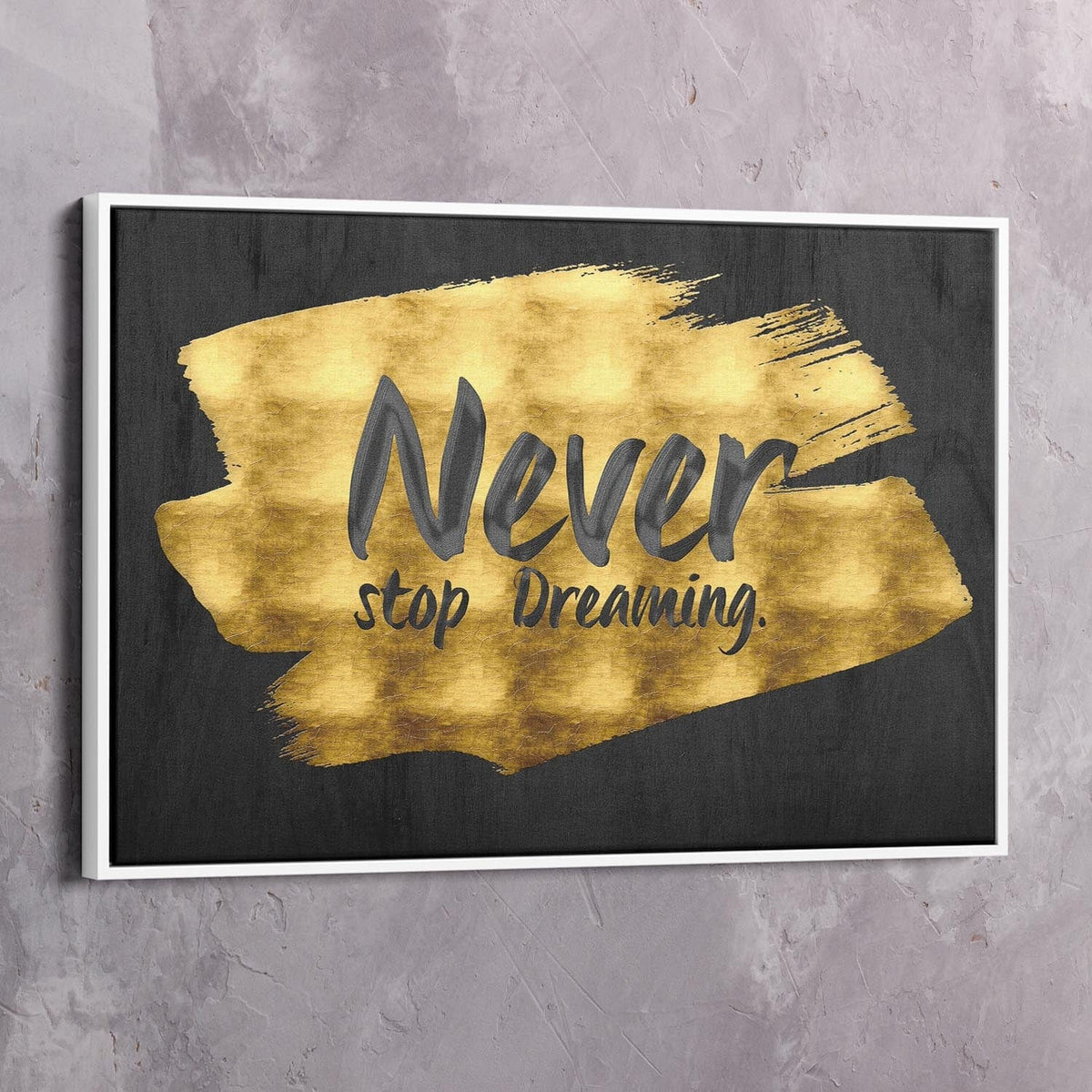Never Stop Dreaming Motivational Wall Art, alternate view by Impaktiv
