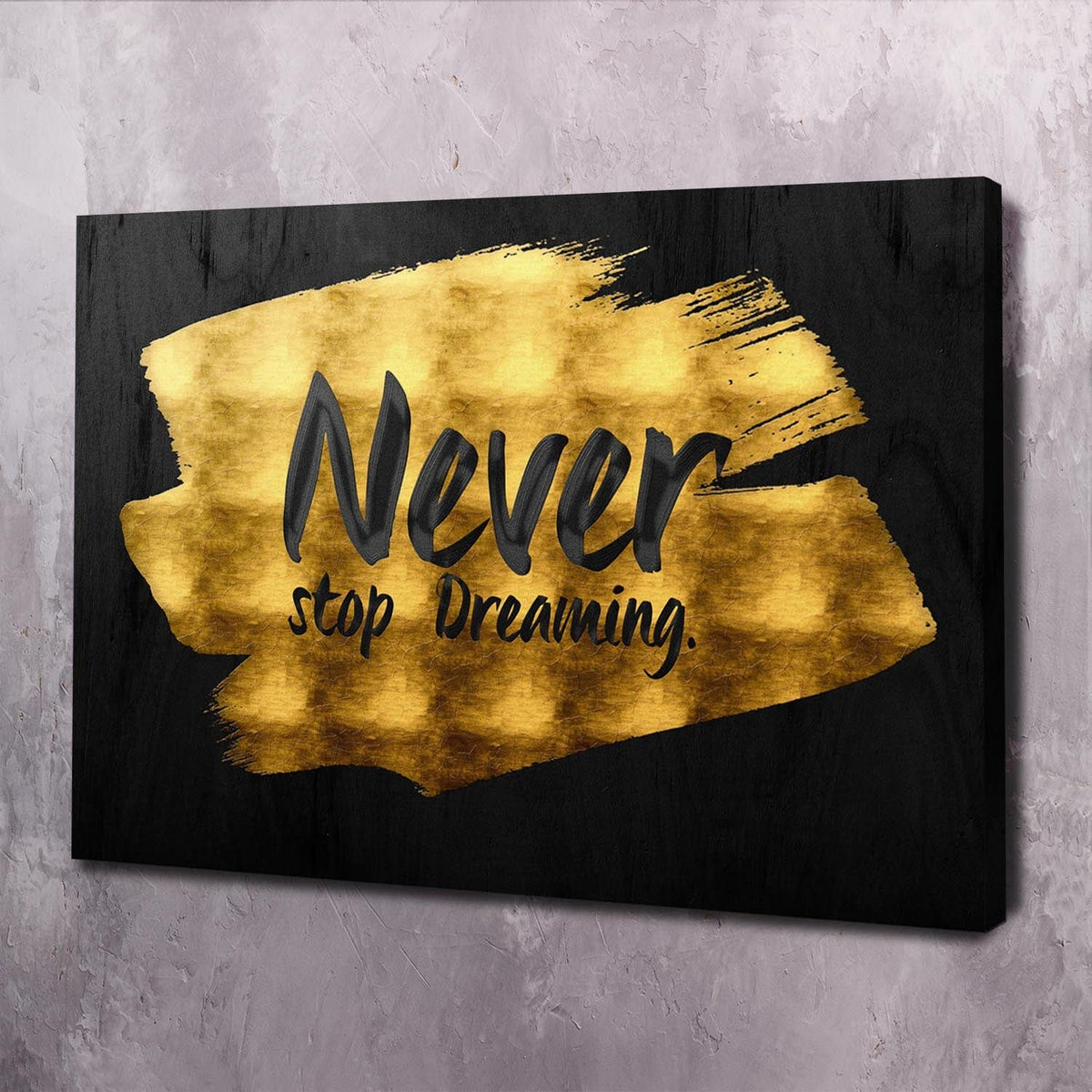 Never Stop Dreaming Motivational Wall Art, inspirational quote wall art by Impaktiv