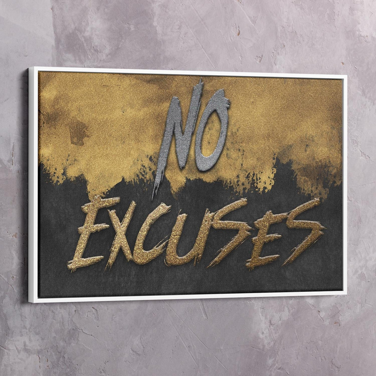 No Excuses Motivational Wall Art, alternate view by Impaktiv
