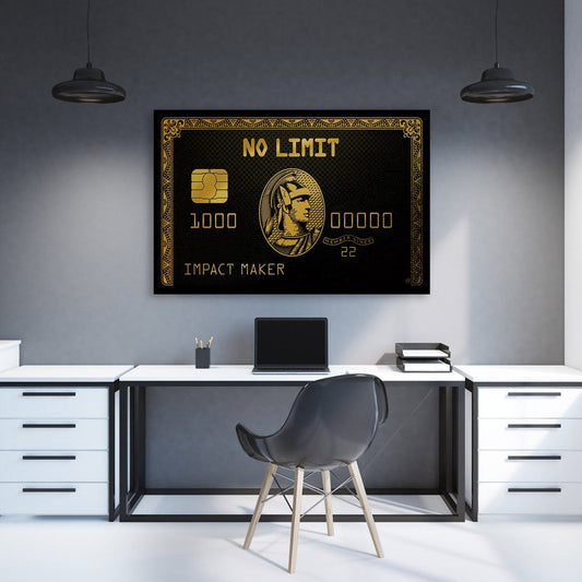 No Limit IMPACT MAKER Wall Art | Inspirational Wall Art Motivational Wall Art Quotes Office Art | Impaktiv Exclusive Canvas Art Landscape