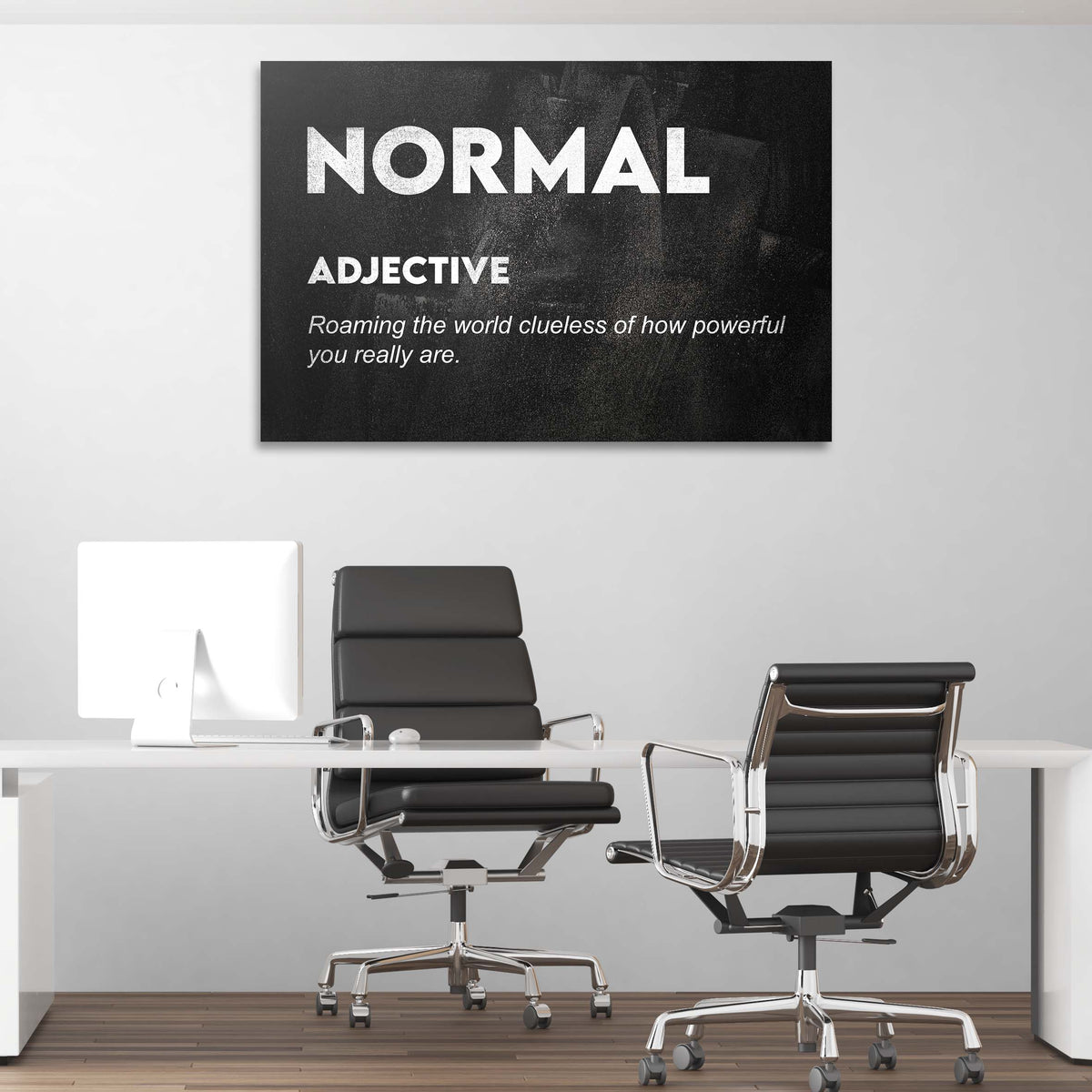 Normal Meaning Motivational Wall Art, alternate view by Impaktiv