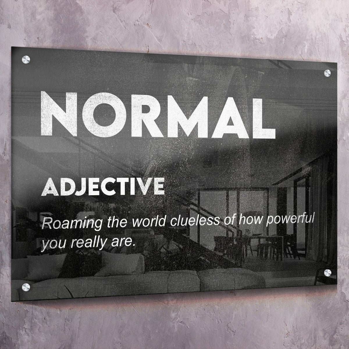 Normal Meaning Motivational Wall Art, alternate view by Impaktiv