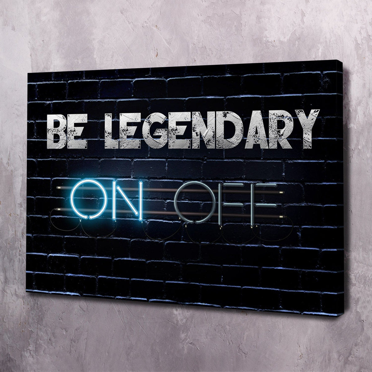 On Off Motivational Wall Art, inspirational quote wall art by Impaktiv
