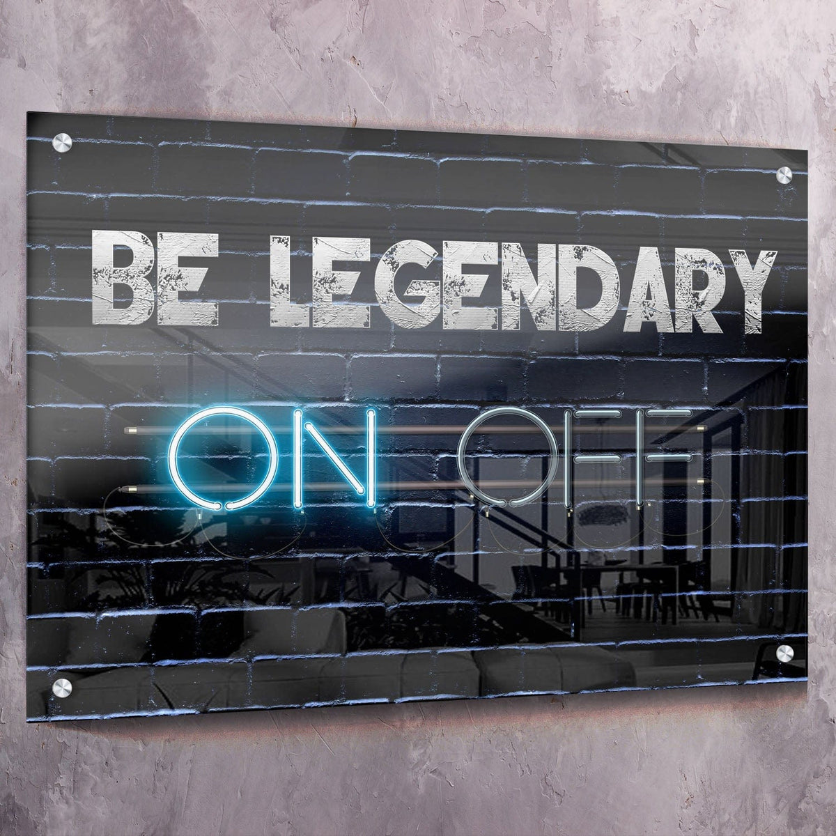 On Off Motivational Wall Art, alternate view by Impaktiv