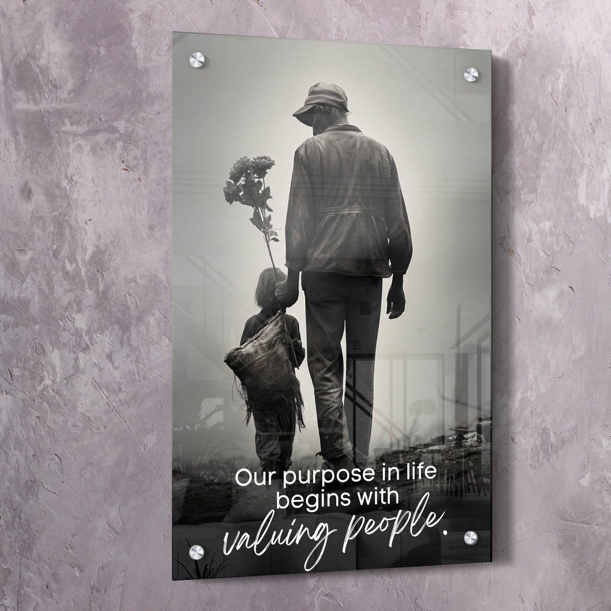 Purpose Begins With Valuing People - John Maxwell Wall Art, alternate artwork view by Impaktiv