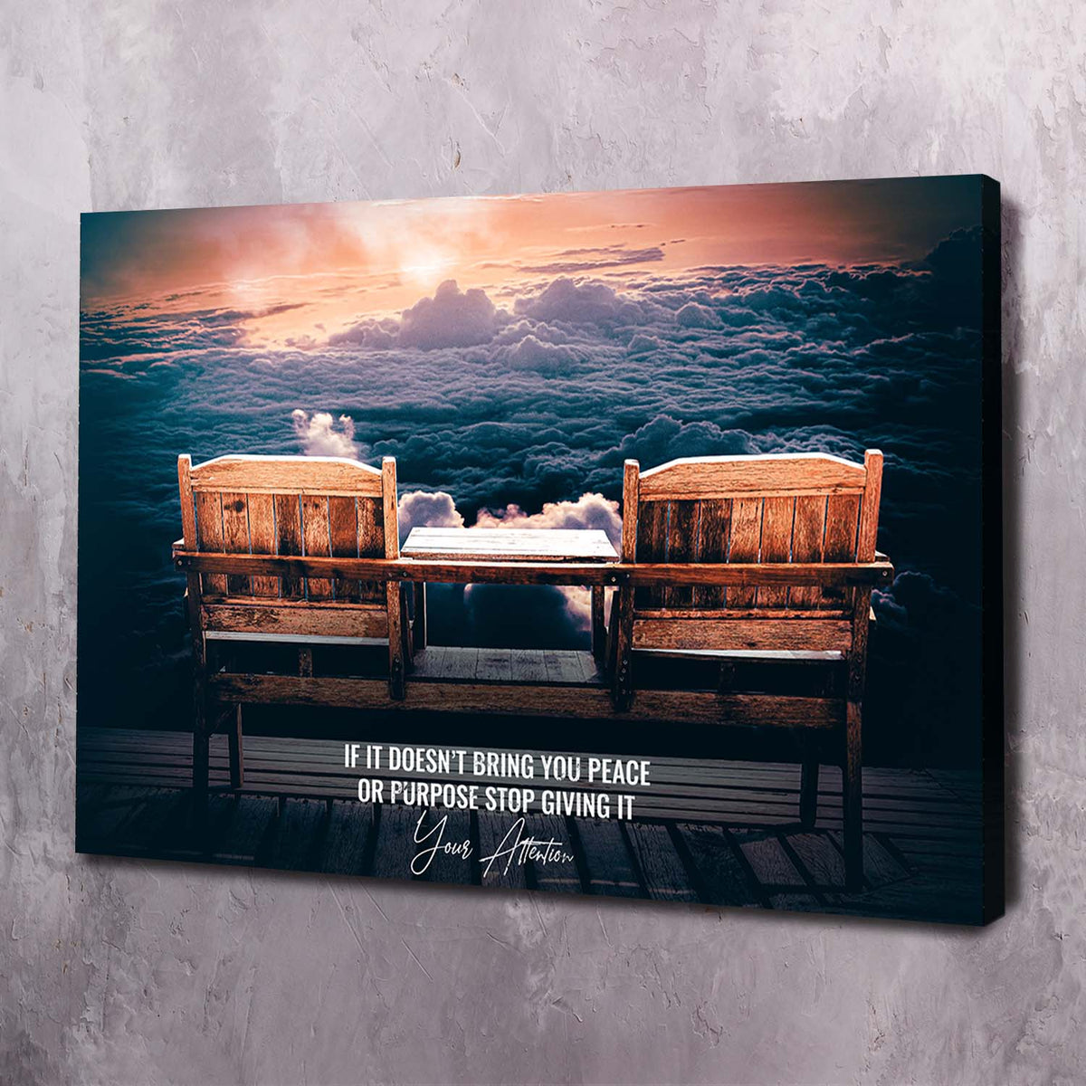 Peace or Purpose Clouds Wall Art, purpose wall art by Impaktiv