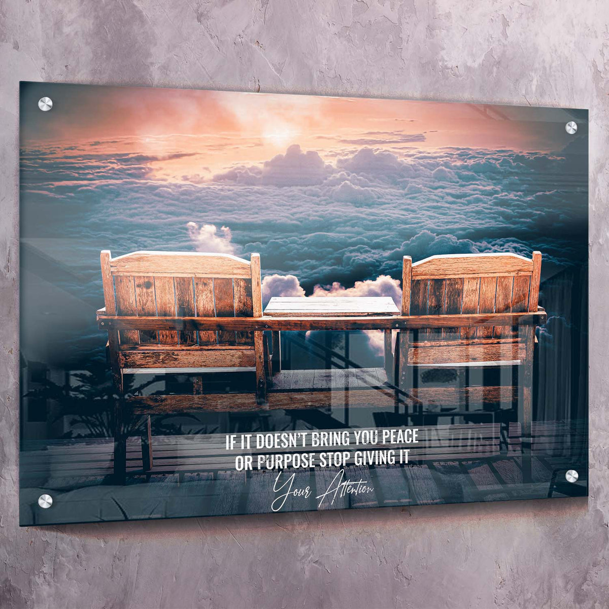 Peace or Purpose Clouds Wall Art, alternate view by Impaktiv