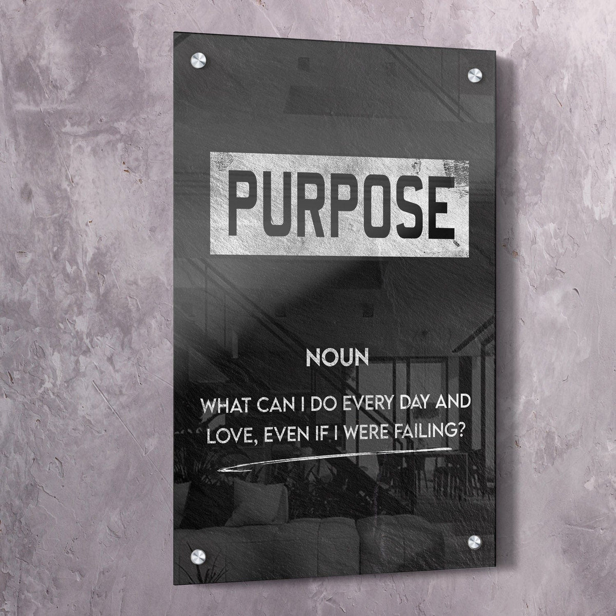 Purpose Meaning Wall Art, alternate artwork view by Impaktiv