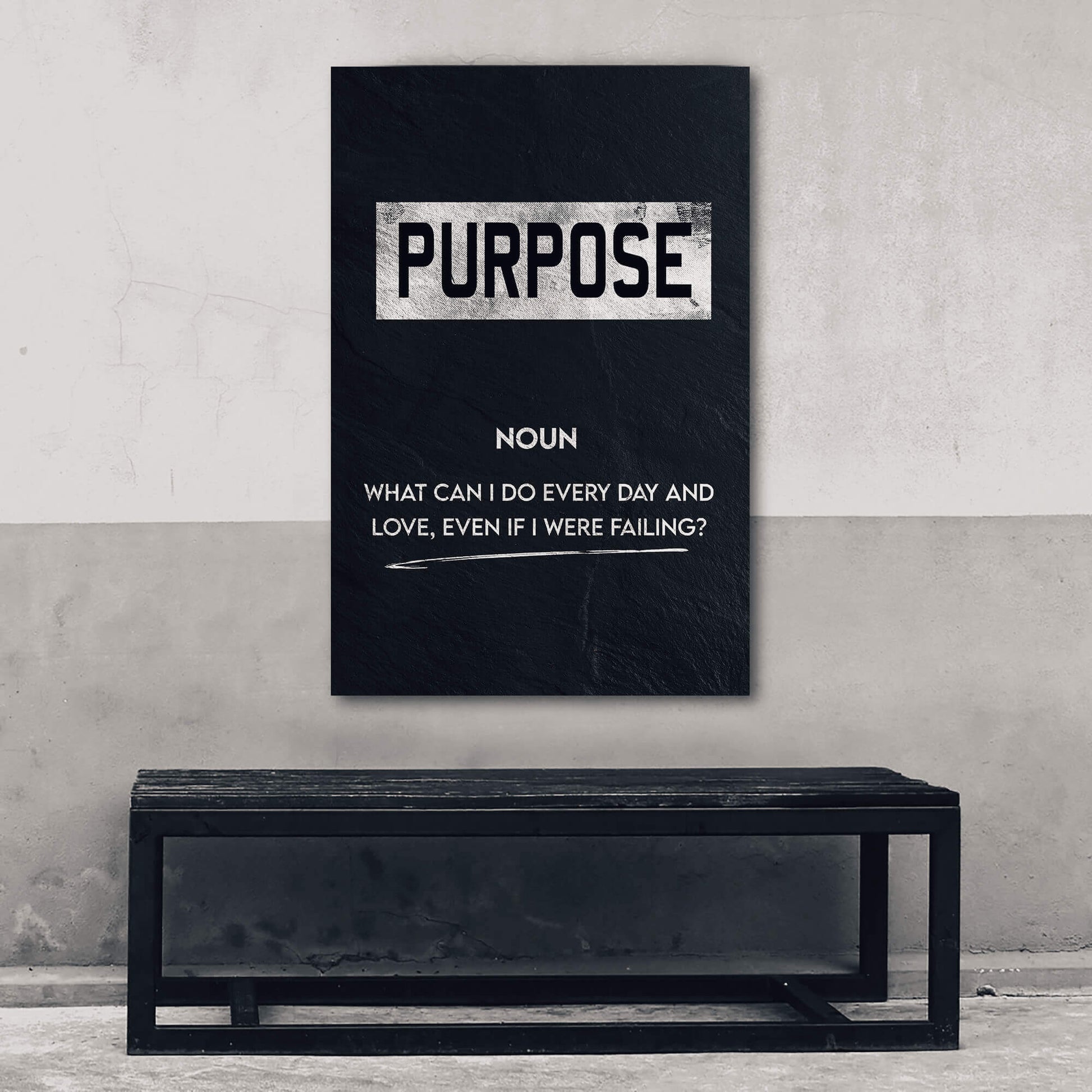 Purpose Meaning Wall Art | Inspirational Wall Art Motivational Wall Art Quotes Office Art | Impaktiv Exclusive Canvas Art Portrait