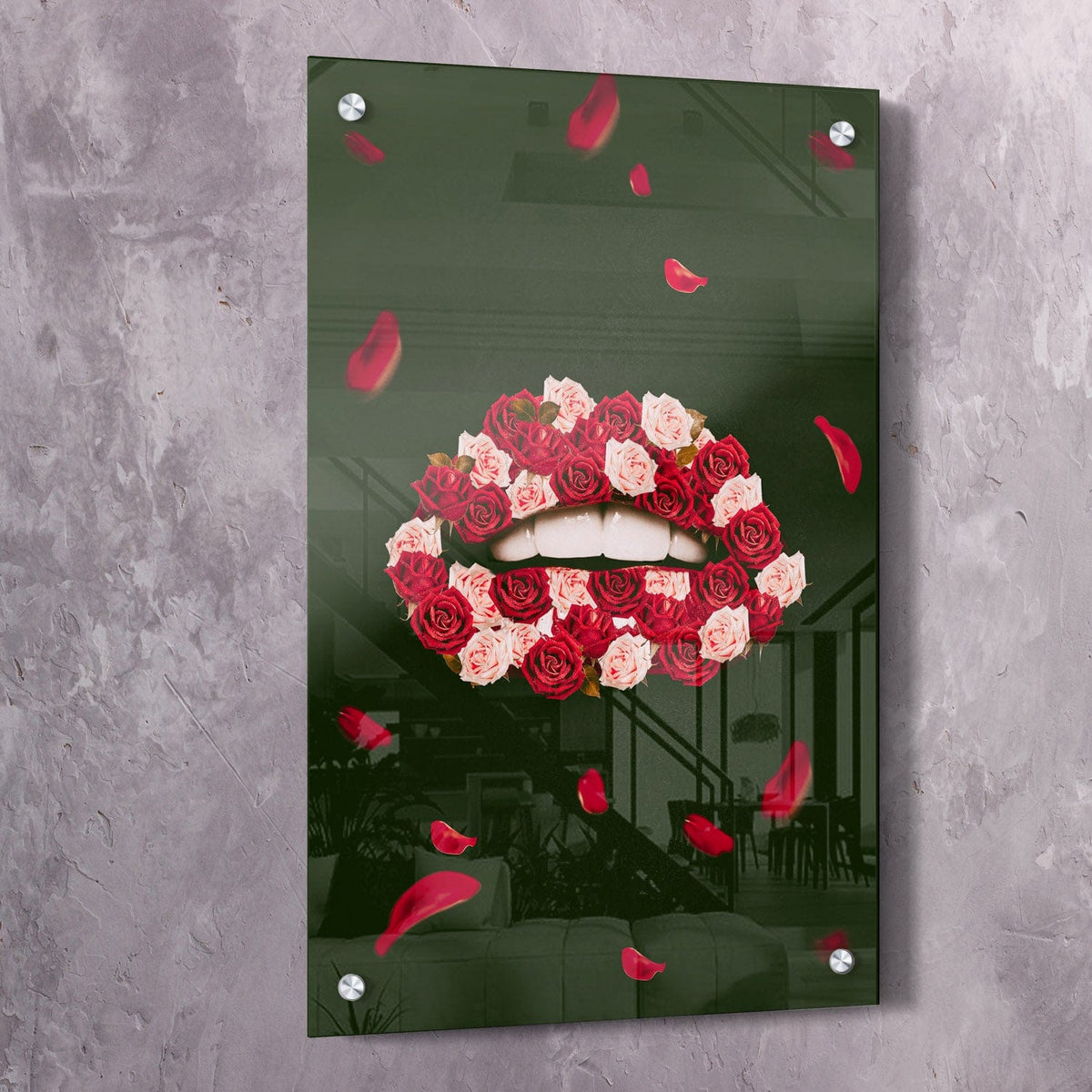 Rose Lips Meaningful Wall Art, alternate artwork view by Impaktiv