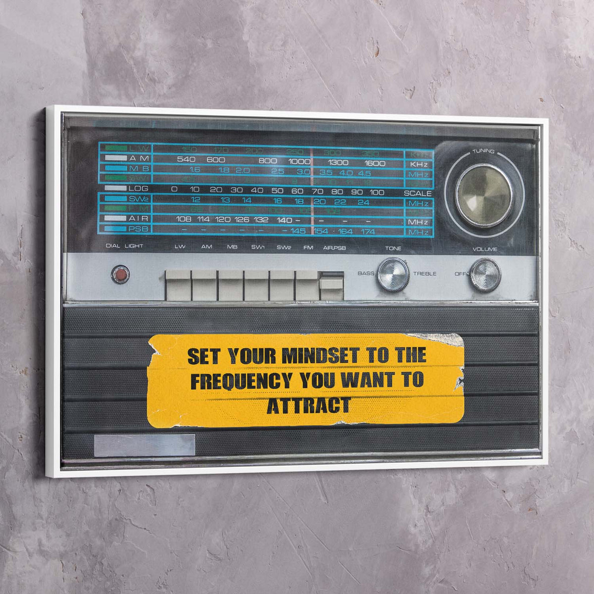 Set Your Mindset Frequency Motivational Wall Art, alternate artwork view by Impaktiv