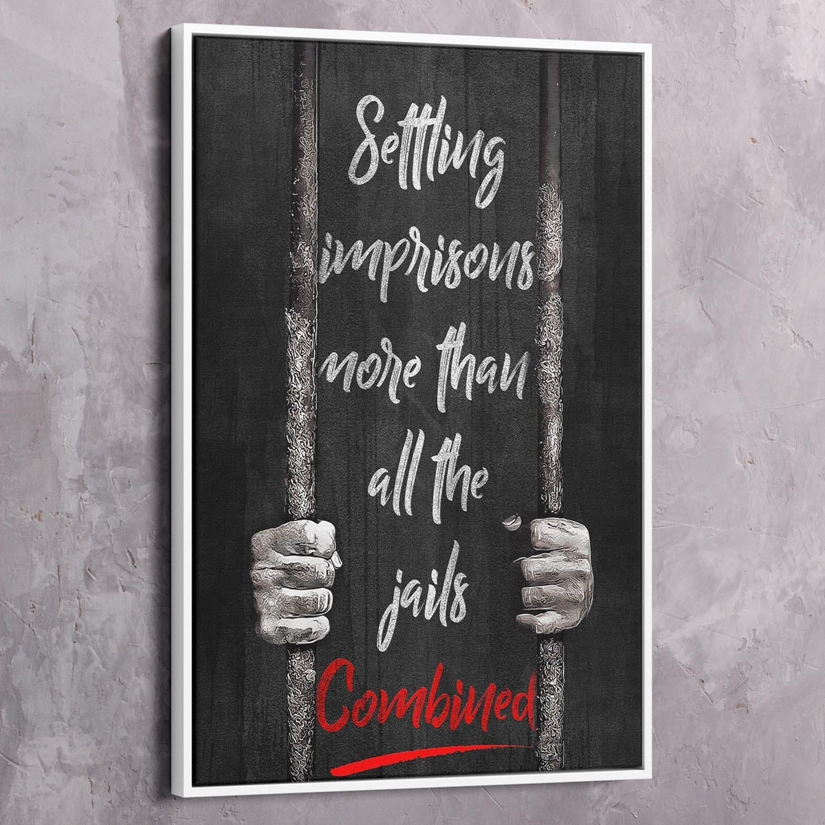 Settling Imprisons Entrepreneur Wall Art, alternate artwork view by Impaktiv